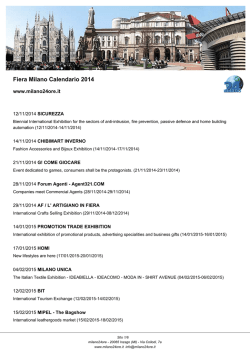 Calendario Fiera Milano 2013