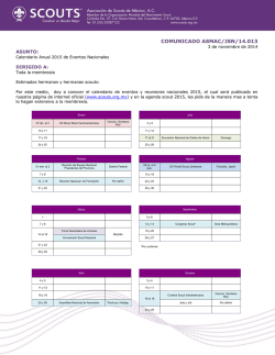 Calendario Nacional 2015 - Asociación de Scouts de México