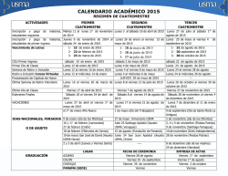 calendario académico 2015