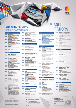 CALENDARIO 2015 - Asociación Española de Profesionales del