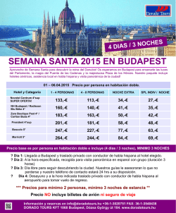 SEMANA SANTA 2015 EN BUDAPEST