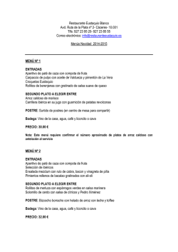 MENUS NAVIDAD 2014-2015