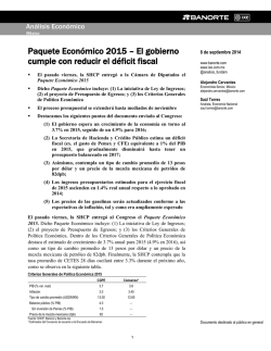 Paquete Económico 2015 - Casa de Bolsa Banorte Ixe