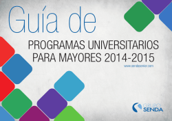 Programas Universitarios Para mayores 2014-2015