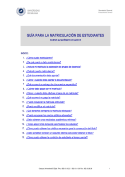 Guía de Matriculación - Universidad de Málaga