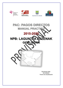 PAC: PAGOS DIRECTOS 2015-2020 NPB: LAGUNTZA ZUZENAK