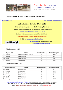 El Acebuchal 2014-2015