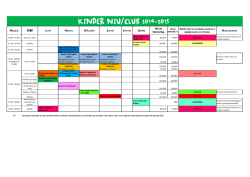 KINDER NIU/CLUB 2014-2015