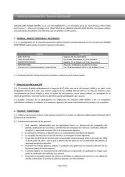 BASES DE LA PROMOCI&Oacute;N &ldquo;EVENTOS LAND