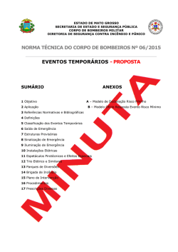 NORMA T&Eacute;CNICA DO CORPO DE BOMBEIROS N&ordm; 06/2015