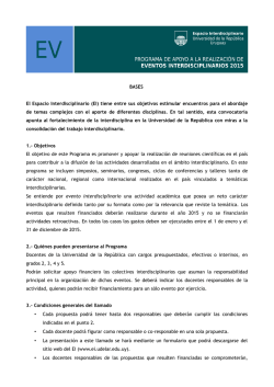 BASES El Espacio Interdisciplinario