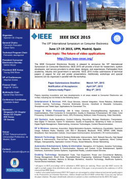 IEEE ISCE 2015 - EUIT de Telecomunicación