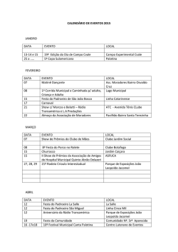 calend&aacute;rio de eventos 2015 calend&aacute;rio de eventos 2015