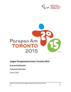 Juegos Parapanamericanos Toronto 2015