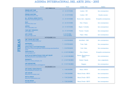Agenda de Arte Internacional 2014-2015