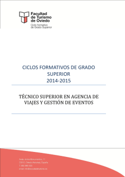 CICLOS FORMATIVOS DE GRADO SUPERIOR 2014-2015