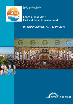 Canta al mar 2015 Festival Coral Internacional
