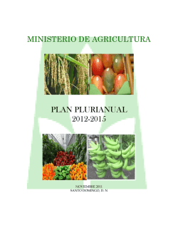 PLAN PLURIANUAL 2012-2015 - Ministerio de Agricultura