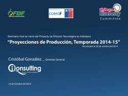 &ldquo;Proyecciones de Producci&oacute;n, Temporada 2014-15&rdquo;