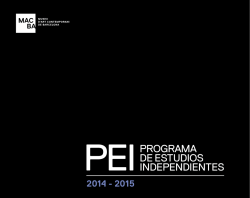 Programa de Estudios Independientes 2014-2015