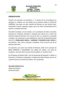 Descargar Proyecto Plan De Desarrollo 2012-2015