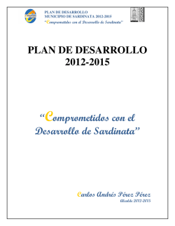 PLAN DE DESARROLLO 2012-2015 “Comprometidos