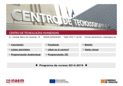 Programa de cursos 2014-2015