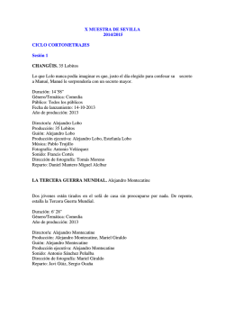 X MUESTRA DE SEVILLA 2014/2015 CICLO CORTOMETRAJES
