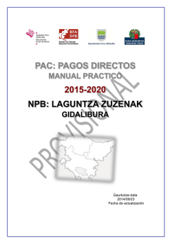 PAC: PAGOS DIRECTOS 2015-2020 NPB: LAGUNTZA ZUZENAK