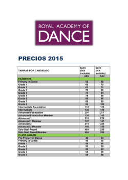 PRECIOS 2015 - Royal Academy of Dance