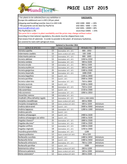 lista de precios 2015 - Mundiflora Cuenca