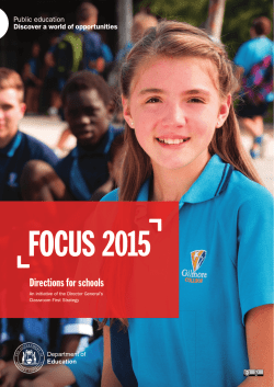 Focus 2015 - The Department of Education