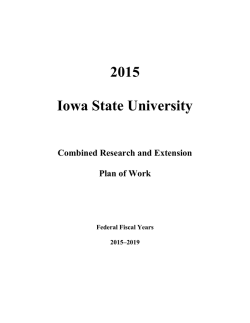2015-2019 Plan of Work - Iowa State University Extension and