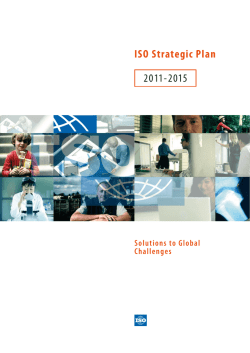 2011-2015 ISO Strategic Plan