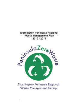 Mornington Peninsula Regional Waste Management Plan 2010