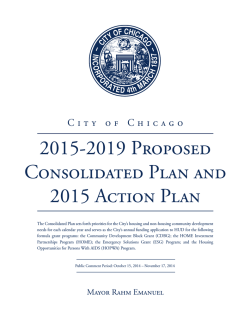 2015 Draft Consolidated Plan