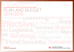 IFRC Plan and Budget 2014-2015 - International Federation of Red