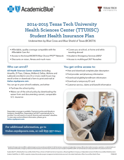 Academic Health Plans 2014-2015