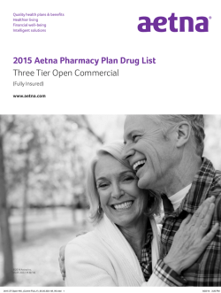 2015 Aetna Commercial Three Tier Open Formulary