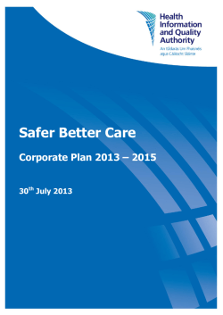 Corporate Plan 2013
