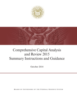 Comprehensive Capital Analysis and Review 2015