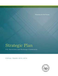 SEC Strategic Plan for Fiscal Years 2010–2015