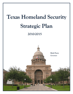 Texas Homeland Security Strategic Plan 2010-2015