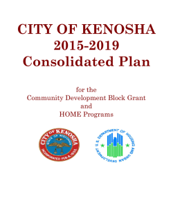 2015-2019 Consolidated Plan - City of Kenosha, Wisconsin