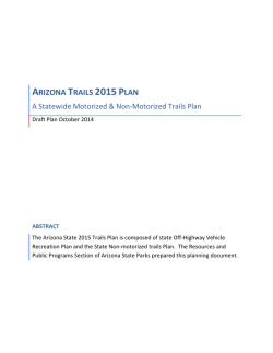 ARIZONA TRAILS 2015 PLAN