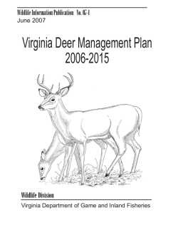 Virginia Deer Management Plan, 2006-2015