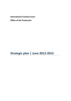 Strategic plan | June 2012-2015
