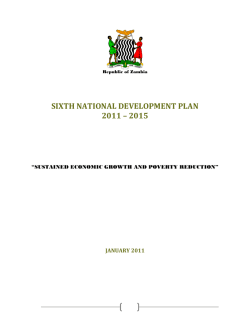 sixth national development plan 2011 – 2015