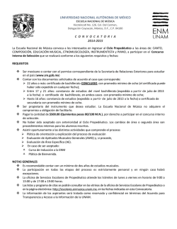 Convocatoria de ingreso 2014-2015 (PDF) - ENM