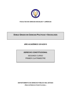 AÑO ACADÉMICO 2014/2015 DERECHO CONSTITUCIONAL